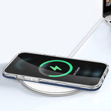 Gennemsigtige 3in1 case til iPhone 11 Pro Max blå ramme gel cover
