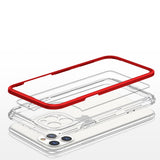 Klar 3in1 Case til iPhone 11 Pro Max Frame Cover Gel Red