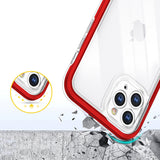 Klar 3in1 Case til iPhone 11 Pro Max Frame Cover Gel Red