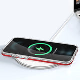 Gennemsigtige 3in1 case til iPhone 12 Pro ramme gel cover rød