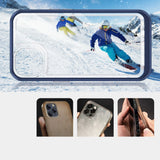 Klar 3in1 case til iPhone 13 blå ramme gel cover
