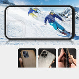 Klar 3in1 case til iPhone 13 Pro Max case gel cover med ramme sort