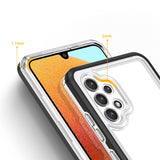 Clear 3in1 Case til Samsung Galaxy A32 5G Frame Gel Cover sort