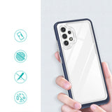 Klar 3in1 Case til Samsung Galaxy A32 5G Frame Gel Cover Blå