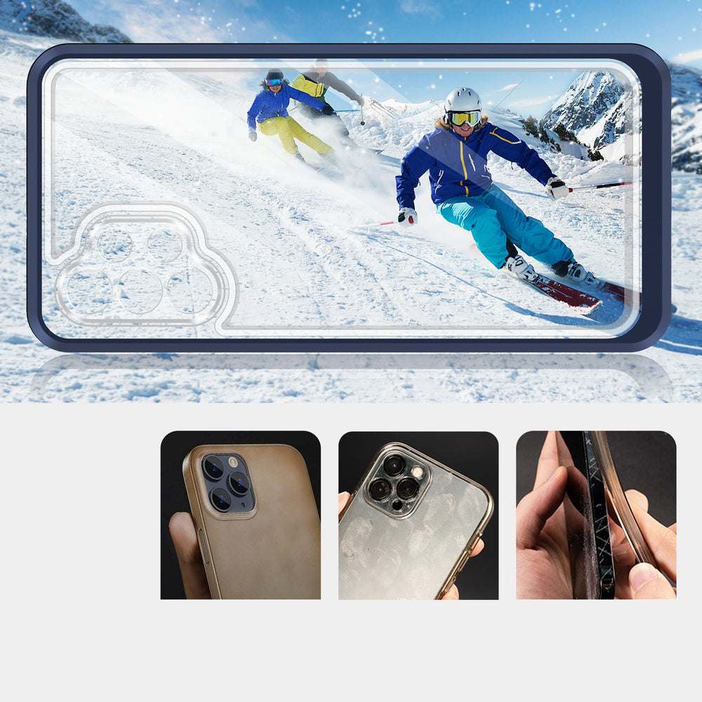 Klar 3in1 Case til Samsung Galaxy A32 5G Frame Gel Cover Blå