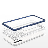 Klar 3in1 Case til Samsung Galaxy A32 5G Frame Gel Cover Blå