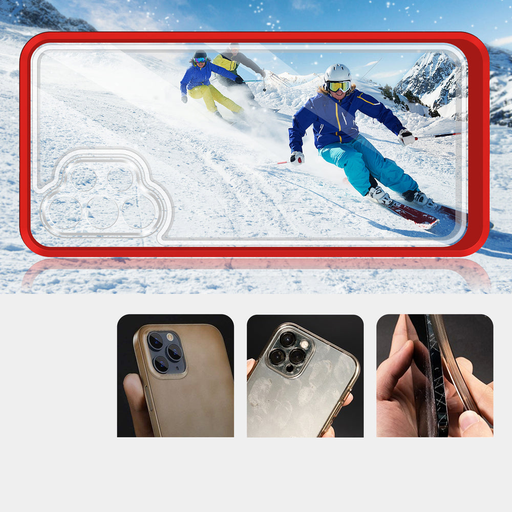 Klar 3in1 Case til Samsung Galaxy A32 5G Frame Gel Cover Red