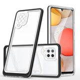 Klar 3in1 Case til Samsung Galaxy A42 5G Frame Gel Cover sort