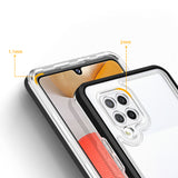 Klar 3in1 Case til Samsung Galaxy A42 5G Frame Gel Cover sort