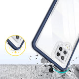 Clear 3in1 Case til Samsung Galaxy A42 5G Frame Gel Cover Blå