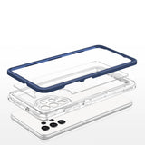 Clear 3in1 Case til Samsung Galaxy A72 4G Frame Gel Cover Blå