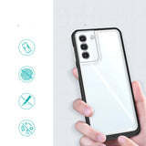 Clear 3in1 Case til Samsung Galaxy S21 + 5G (S21 Plus 5G) Frame Gel Cover sort