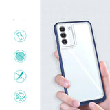 Clear 3in1 Case til Samsung Galaxy S21 + 5G (S21 Plus 5G) Frame Gel Cover Blå