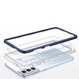 Clear 3in1 Case til Samsung Galaxy S21 + 5G (S21 Plus 5G) Frame Gel Cover Blå