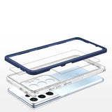 Clear 3in1 Case til Samsung Galaxy S22 Ultra Frame Gel Cover Blå