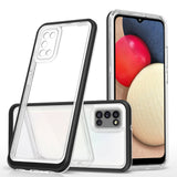Gennemsigtig 3in1 case til Samsung Galaxy A03s (166) ramme gel cover sort