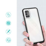 Gennemsigtig 3in1 case til Samsung Galaxy A03s (166) ramme gel cover sort