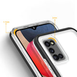 Gennemsigtig 3in1 case til Samsung Galaxy A03s (166) ramme gel cover sort