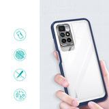 Klar 3in1 Case til Xiaomi Redmi 10 Frame Gel Cover Blå