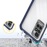 Klar 3in1 Case til Xiaomi Redmi 10 Frame Gel Cover Blå