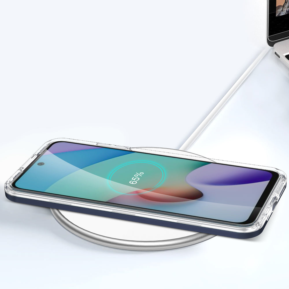Klar 3in1 Case til Xiaomi Redmi 10 Frame Gel Cover Blå
