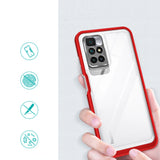 Klar 3in1 Case til Xiaomi Redmi 10 Frame Gel Cover Red