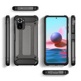 Hybrid Armor Case Tough Rugged Cover til Xiaomi Poco M4 Pro 5G sort