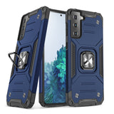 Wozinsky Ring Armor Tough Hybrid Case Cover + Magnetisk Mount til Samsung Galaxy S22 + (S22 Plus) Blå