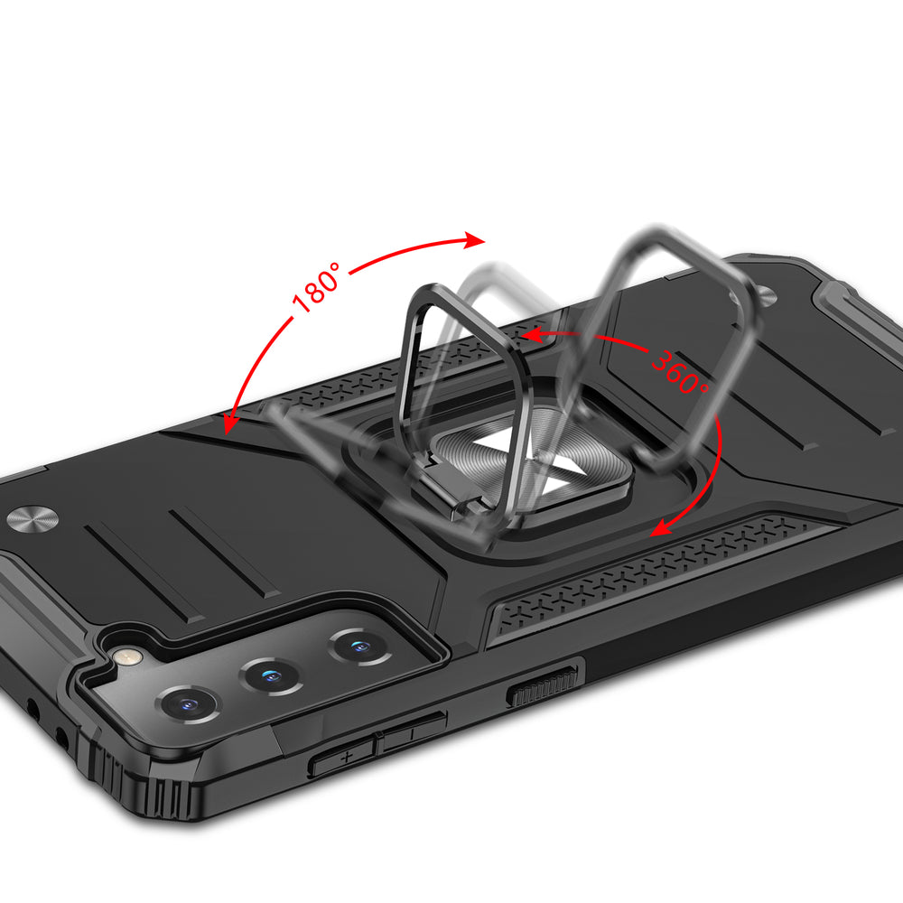 Wozinsky Ring Armor Tough Hybrid Case Cover + Magnetisk Mount til Samsung Galaxy S22 + (S22 Plus) Blå