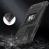 Wozinsky Ring Armor robust hybrid case cover + magnetisk holder til Samsung Galaxy S22 Ultra rød