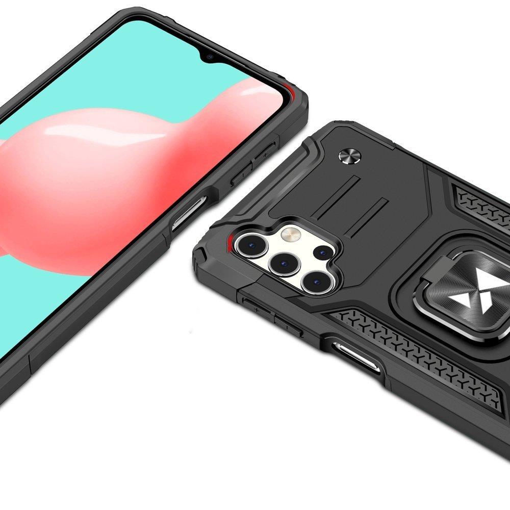 Wozinsky Ring Armor robust hybrid case cover + magnetisk holder til Samsung Galaxy A73 sølv