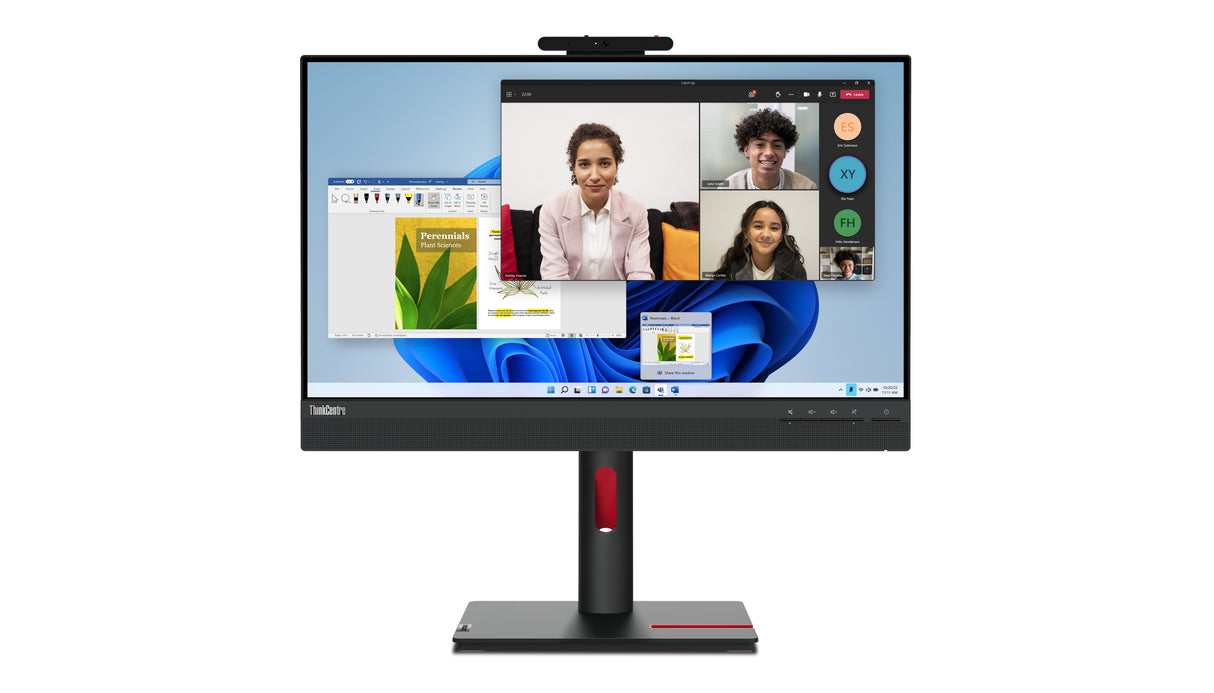 Lenovo ThinkCentre Tiny-In-One 24 Gen 5 LED display 60,5 cm (23.8") 1920 x 1080 pixel Fuld HD Berøringsskærm Sort
