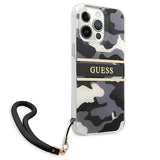 Guess GUHCP13LKCABBK iPhone 13 Pro / 13 6.1" black/black hardcase Camo Strap Collection