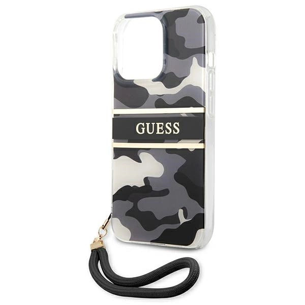 Guess GUHCP13LKCABBK iPhone 13 Pro / 13 6.1" black/black hardcase Camo Strap Collection
