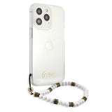 Guess GUHCP13LKPSWH iPhone 13 Pro / 13 6.1" Transparent Hardcase White Pearl