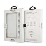 Guess GUHCP13LKPSWH iPhone 13 Pro / 13 6.1" Transparent Hardcase White Pearl