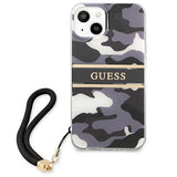 Guess GUHCP13MKCABBK iPhone 13 6.1" sort/sort hardcase Camo Strap Collection