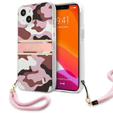 Guess GUHCP13MKCABPI iPhone 13 6.1" pink/pink hardcase Camo Strap Collection