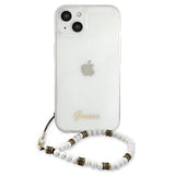 Guess GUHCP13MKPSWH iPhone 13 6.1" Transparent hardcase White Pearl