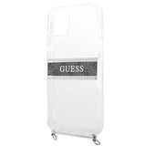 Guess GUHCP13SKC4GBSI iPhone 13 mini 5.4" Transparent hardcase 4G Gray Strap Silver Chain