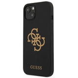 Guess GUHCP13SLS4GGBK iPhone 13 mini 5.4" black/black hard case Silicone 4G Logo