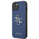 Guess GUHCP13SSA4GSBL iPhone 13 mini 5.4" blue/blue hardcase Saffiano 4G Metal Logo