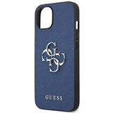 Guess GUHCP13SSA4GSBL iPhone 13 mini 5.4" blue/blue hardcase Saffiano 4G Metal Logo