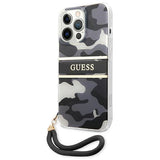 Guess GUHCP13XKCABBK iPhone 13 Pro Max 6.7" black/black hardcase Camo Strap Collection
