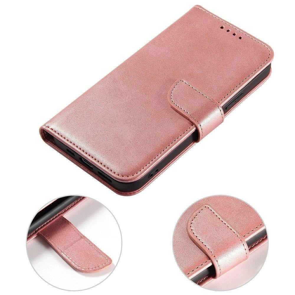 Magnet Case elegant flip cover case med standfunktion Xiaomi Redmi Note 11 Pro+ 5G (Kina) / 11 Pro 5G (Kina) / Mi11i HyperCharge / Poco X4 NFC 5G lyserød