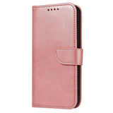 Magnet Case elegant case case cover med en flap og stand funktion Poco M4 Pro 5G lyserød
