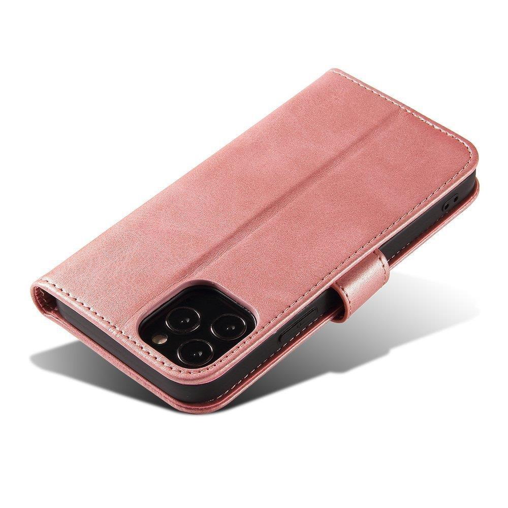 Magnet Case elegant case case cover med en flap og stand funktion Poco M4 Pro 5G lyserød