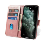 Magnet Case elegant case case cover med en flap og stand funktion Poco M4 Pro 5G lyserød