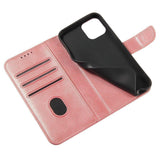 Magnet Case elegant case case cover med en flap og stand funktion Poco M4 Pro 5G lyserød