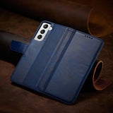 Magnet Case Elegant Case Cover Flip Cover Samsung Galaxy S22 + (S22 Plus) Blå